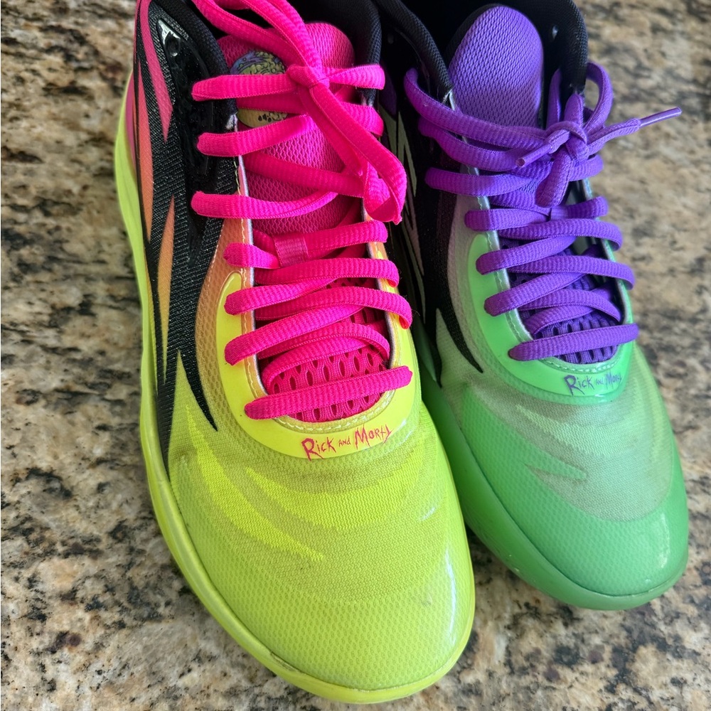 LaMelo Ball MB.02 PUMA Men's Basketball Shoes Rick and Mortys Size 10.5
